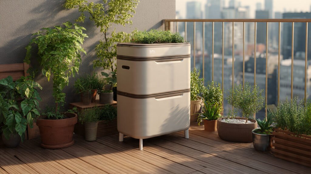 Vermicompostera casera de bandejas para piso o balcón