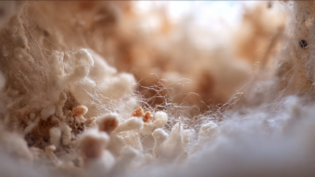 moho blanco en compost